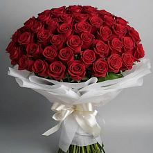 Букет 101 Красная роза Блэк Мэджик в Горнозаводске