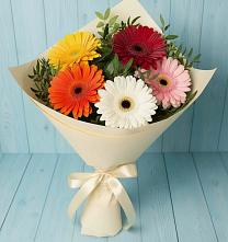 Букет цветов из:  Герберы в Горнозаводске
