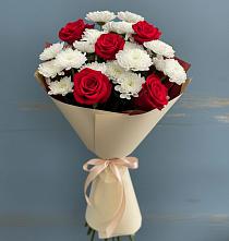 Букет цветов из:  Розы и Хризантемы в Горнозаводске