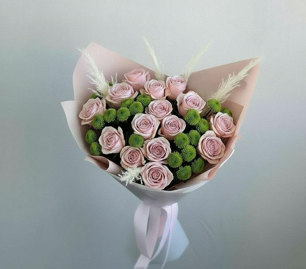 Букет цветов из: Розы и Хризантемы в Горнозаводске