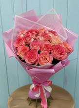 Букет 15 Розовых роз Равель в Горнозаводске