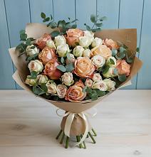 Букет цветов из:  Альстромерии и Розы #REPLACE_PRED# Горнозаводске