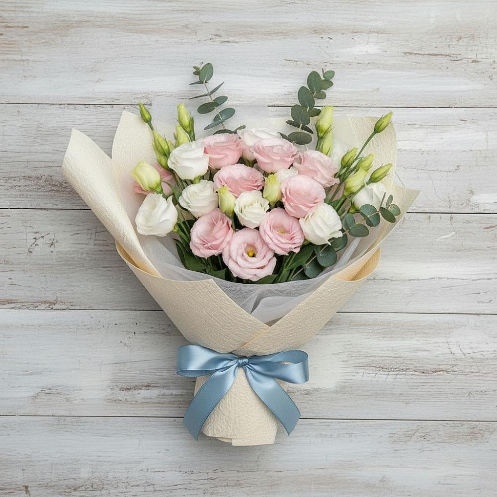 Букет цветов из: Лизиантусы в Горнозаводске